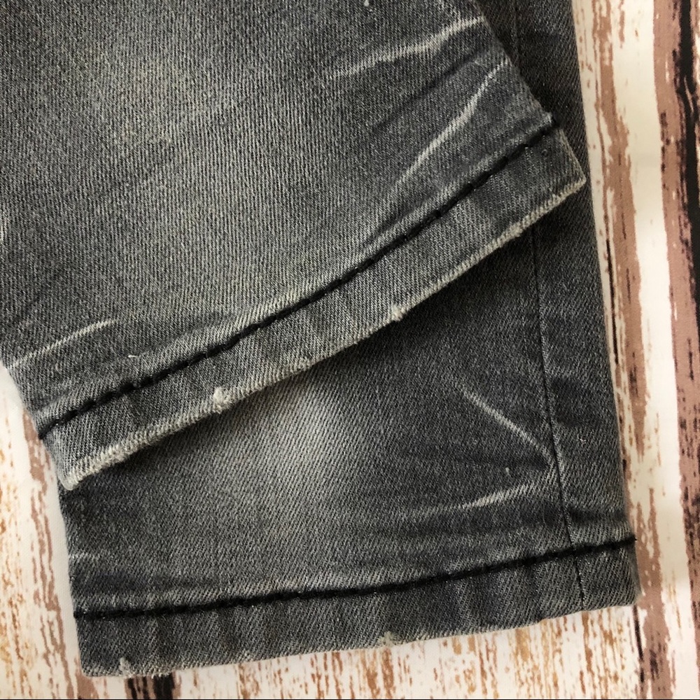 Miss Me Grey Distressed Ankle Skinny Jeans Size 26 - Picture 7 of 8